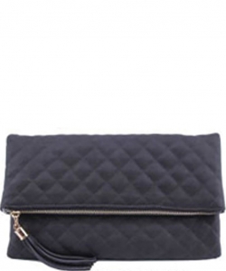Quilted Bifold Crossbody Clutch LP048QS CHARCOAL GRAY